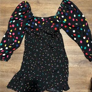 Rixo polka dot swing dress